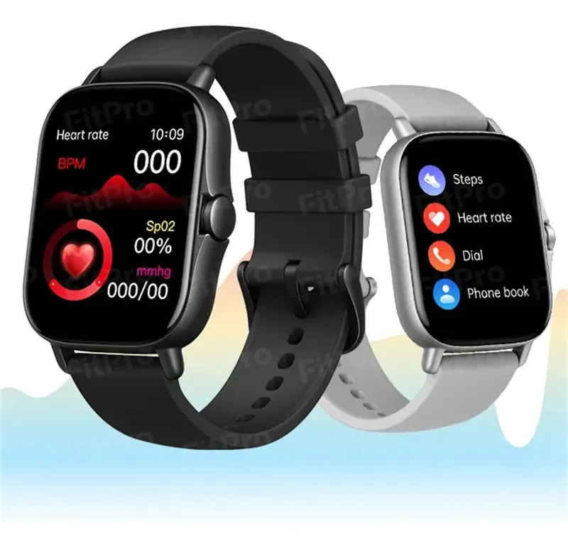 Reloj inteligente Vayotoy Comet Explosions con correa de acero negra