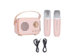 Yncm-set De Karaoke Inalámbrico Portátil Con Altavoz Batería De Gran Capacidad Para Interior Exterior Roseate