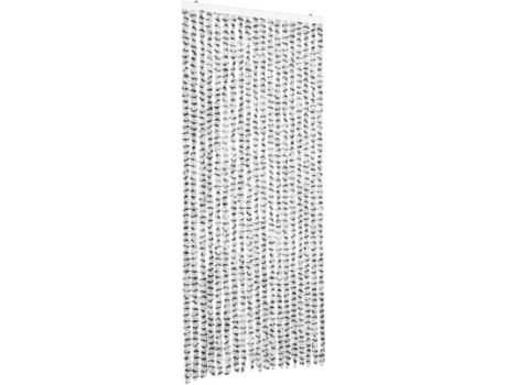 vidaXL Cortina mosquitera de chenilla gris claro y oscuro 56x185 cm