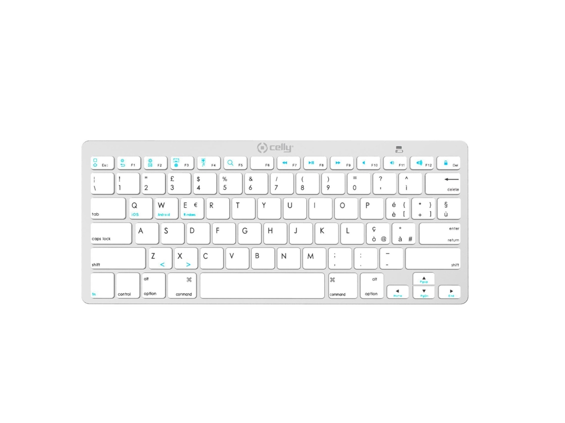 CELLY Swkeyboardbt Teclado Qwerty Blanco