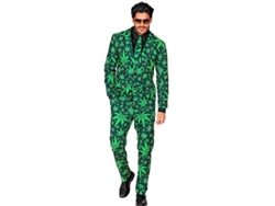 Traje Divertido de Marihuana verde para hombre