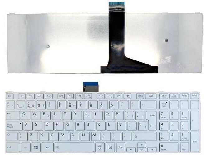 Teclado para Portátil Toshiba C55-A Blanco con Marco