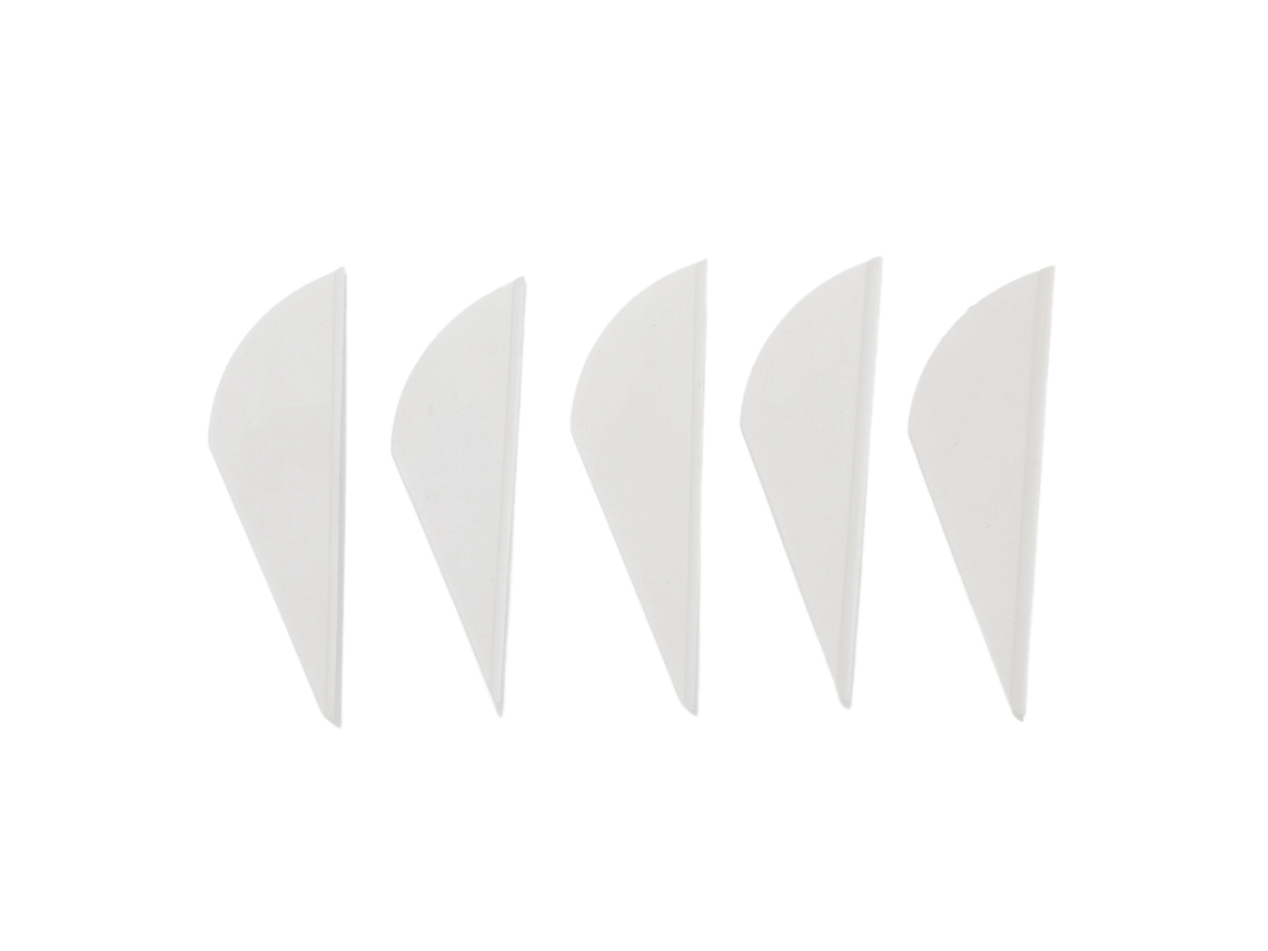 5pcs Plumas De Flecha De Plástico Para Arquería Diy Caza Y Tirador Blancas
