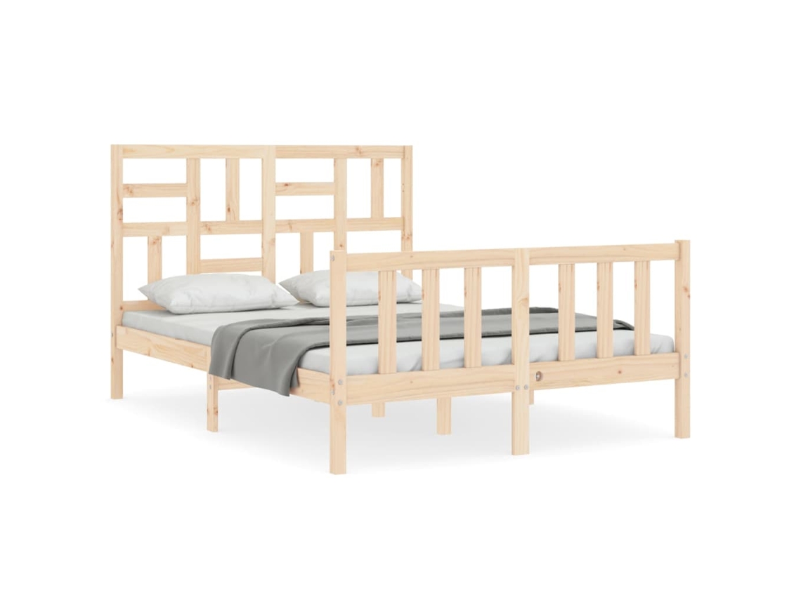 Maison Exclusive - Estructura De Cama Sin Colchón Madera De Pino Blanca 140x200 Cm