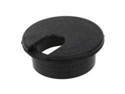 Juego de 10 pasacables negros de 35 mm para escritorio y mesa, salida de cables