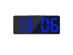 Reloj despertador digital para dormitorio, temperatura, brillo ajustable, control por voz RNEMITERY