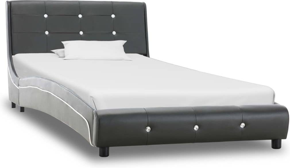 Cama VIDAXL 280322 Cuero Artificial Gris (Compatible con Colchón: 90x200 cm)