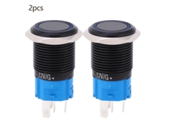 Pulsadores Metálicos Autoblocantes Con Llave, Ip65, Resistentes Al Agua, 16 Mm, Ca 24 V, Color Azul.