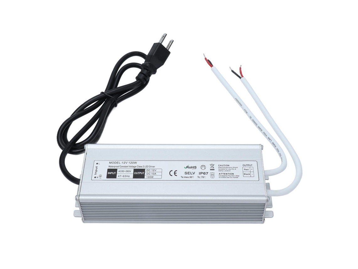 Controlador Led De 120 W, Fuente De Alimentación Ca/cc, Transformador De Voltaje Constante Impermeable Ip67.
