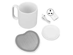 Calentador Eléctrico De Café Corazón Con 2 Temperaturas Constantes, Calientatazas Para Té Leche Teléfono Auriculares