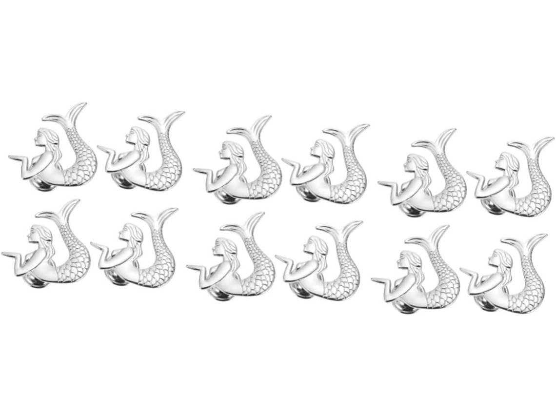 Juego De 12 Tiradores Para Cajones Con Forma De Sirena, Pomos Creativos Para Muebles.