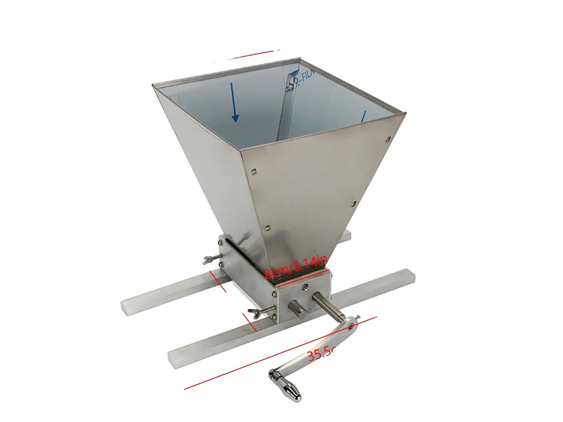 Trituradora de granos, acero inoxidable, velocidad de 3,6 kg/min, rodillos ajustables, OEM plateado