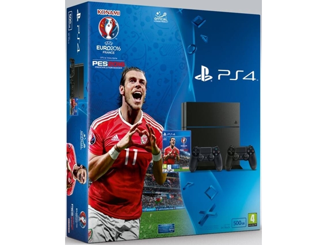 CONS. PS4 500GB+DS4+PES 2016 EURO