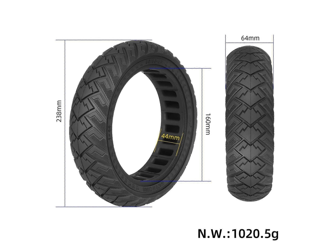 Neumático Sólido Compatible Con Ninebot Max G2 G65 Ulip 60/65-6.9 Negro Siurn