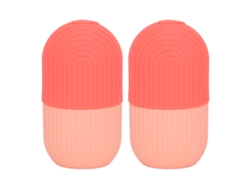 2pcs Rodillo Facial De Hielo Silicona Para Reducir Hinchazón Masajeador Frío Ojos Rostro Rosa Hogar