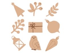 27 Mini decoraciones de madera - Tema de Navidad