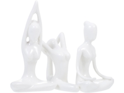 Estatuas De Yoga Abstractas De Cerámica De 3 Piezas, Figuras Ligeras Hechas A Mano, Decoración