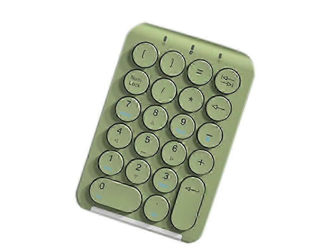 Teclado numérico inalámbrico Bluetooth con teclas redondas, 22 teclas recargables Ly Ebike (verde)