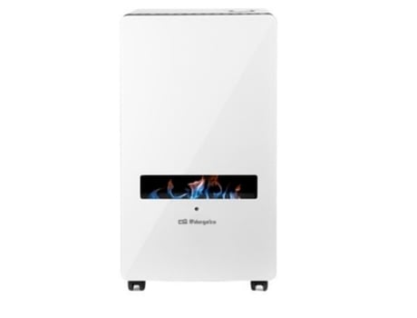 Estufa Gas ORBEGOZO HBF120 Cristal Blanco Llama Azul