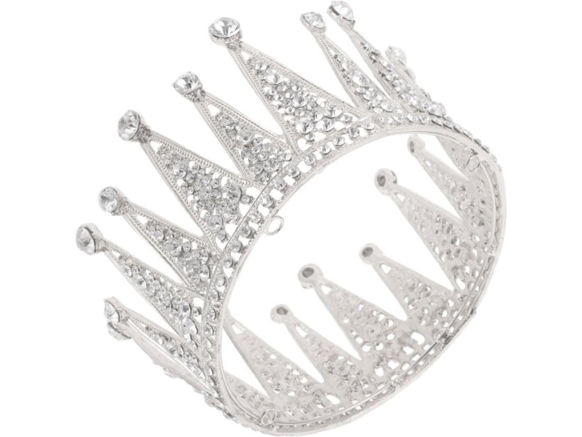 Tiara De Noiva Com Coroa De Cristal E Strass Para Princesa