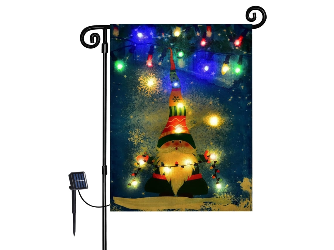 2026-luz De Bandera Solar Para Jardín Patio Y Césped Con Batería Integrada Led