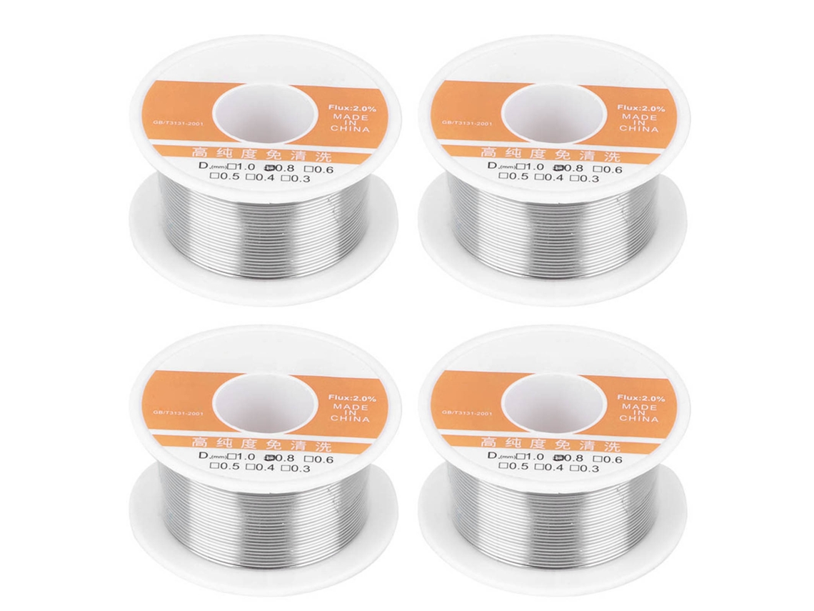 4 Piezas De Alambre De Estaño De Alta Pureza De 0,8 Mm, Accesorios De Soldadura Sin Limpieza