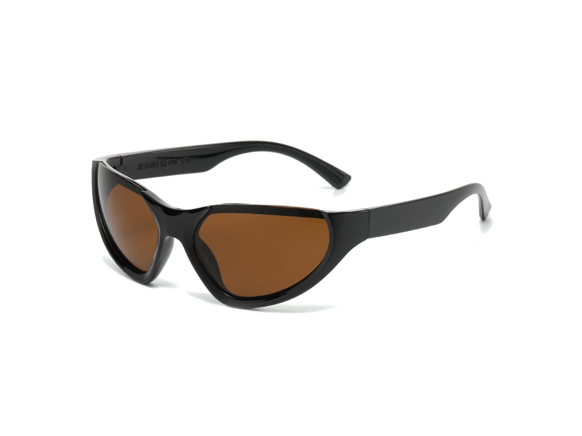 Gafas De Sol Para Ciclismo (negras/marrones), Diseño Punk, Protección Uv400, Lentes De Polipropileno