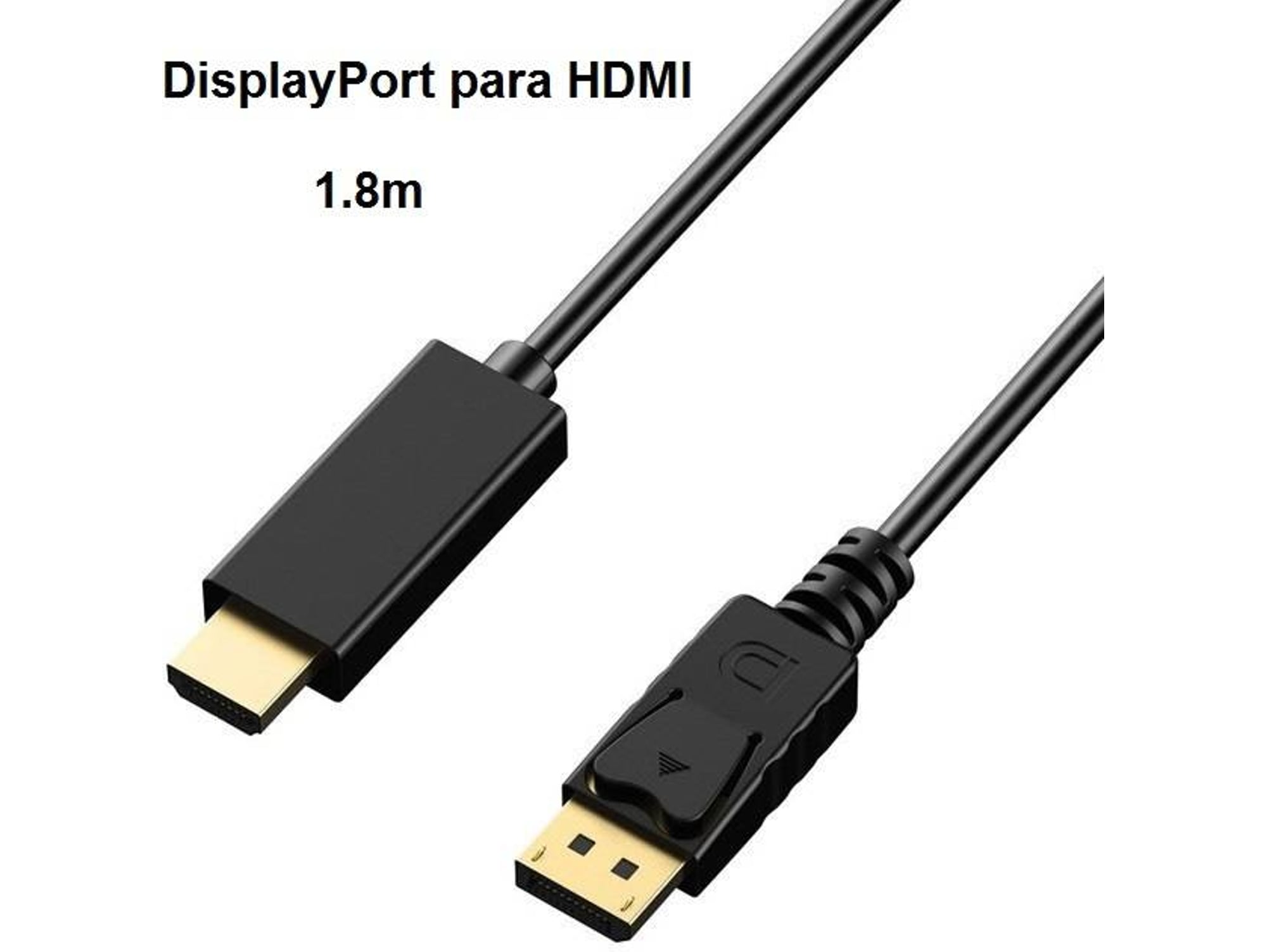 Cable DisplayPort para HDMI (1.8m)