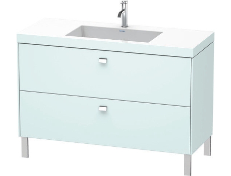 Lavabo para muebles DURAVIT Brioso c-bonded con base de 120,0x48,0 cm 2 extraíbles sin rebosadero con banco para grifos 1 agujero para grifos