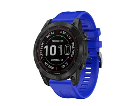 Correa de Silicona flexible con hebilla para Garmin Fenix 7/Fenix 6 Pro/5/Amazfit Falcon - azul
