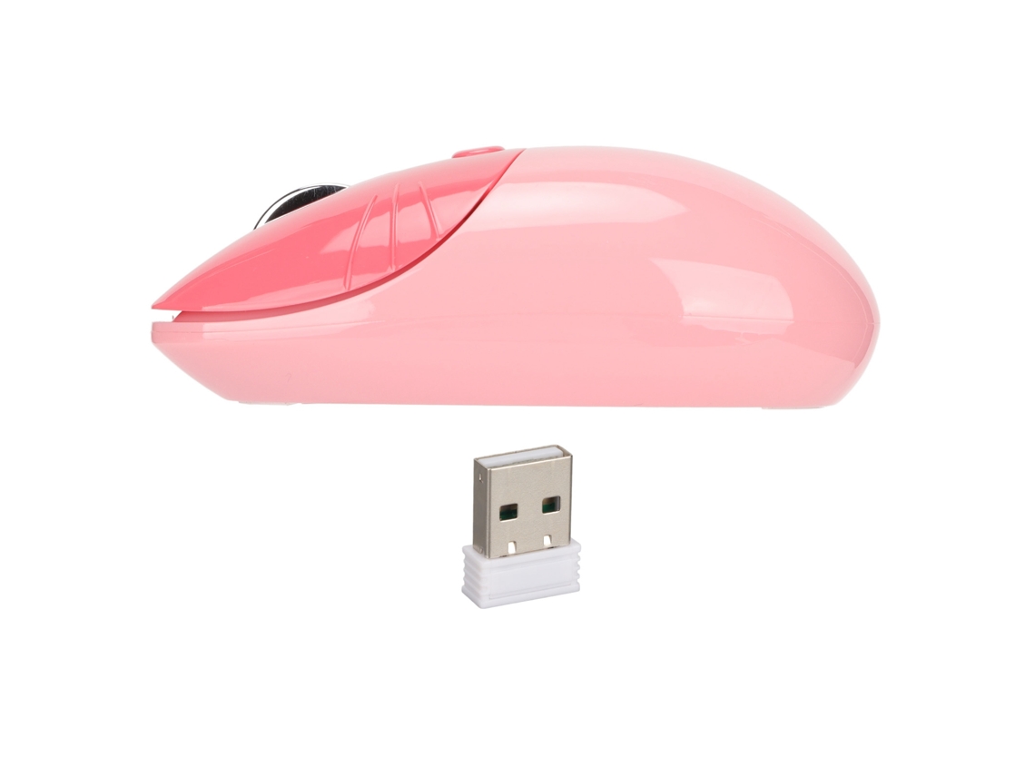 Rato Sem Fio Cute Cartoon Pata De Gato 2.4g Modo Dual Dpi Três Níveis Silencioso Rosa Para Computador Tablet