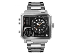 Reloj deportivo multifuncional Skmei 1392 para uso en exteriores, con doble pantalla, resistente al agua y electrónico (negro)