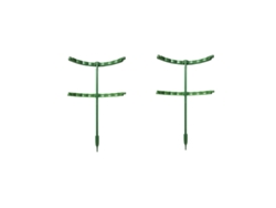 Soportes Para Plantas En U Entrelazables - Pack De 10 Soportes Plásticos Verdes Para Trepadoras Y Macetas 25 Centímetros