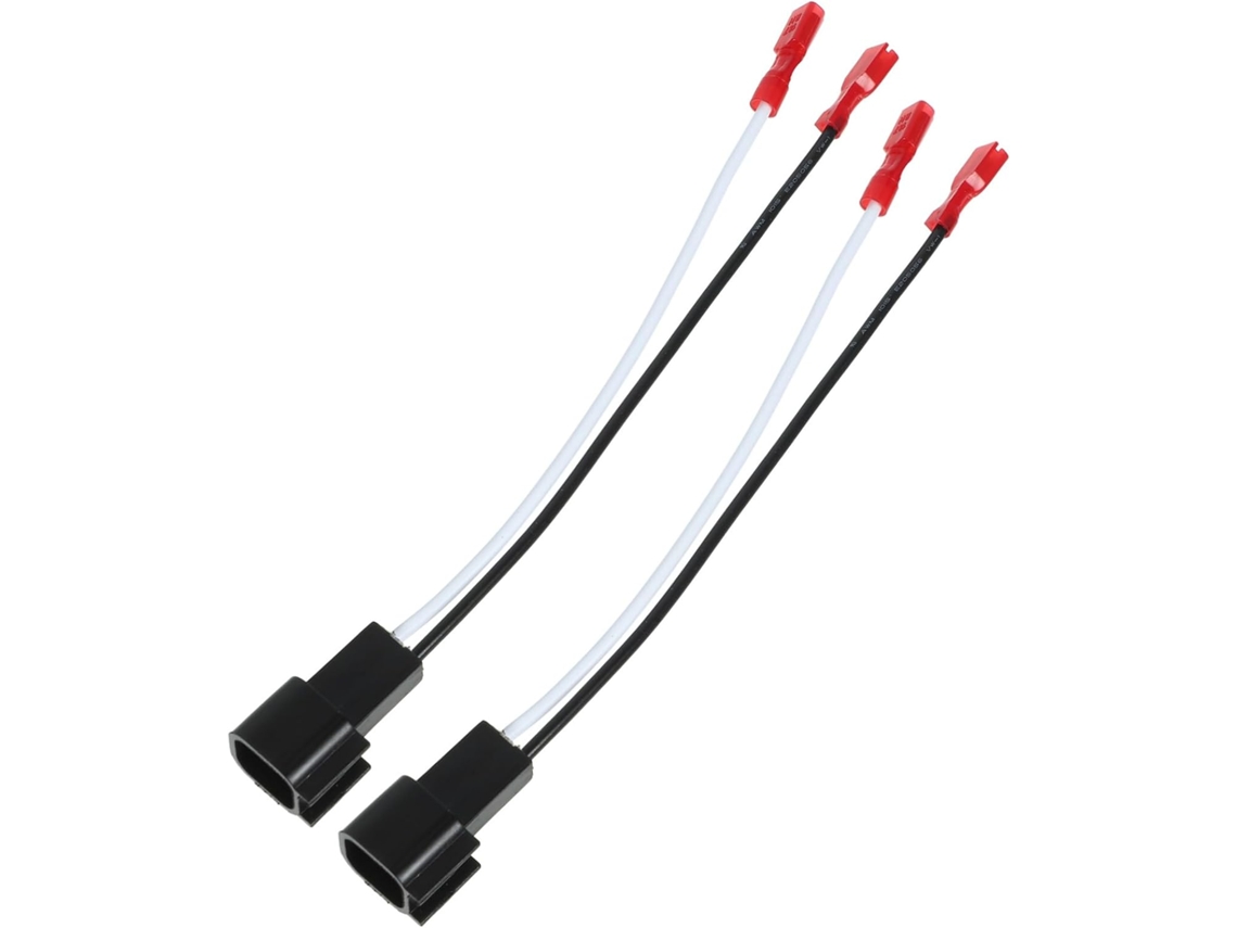 Kit con 2 adaptadores de arnés de cableado para altavoces de automóvil, compatible con varios vehículos, material duradero Jortmrd