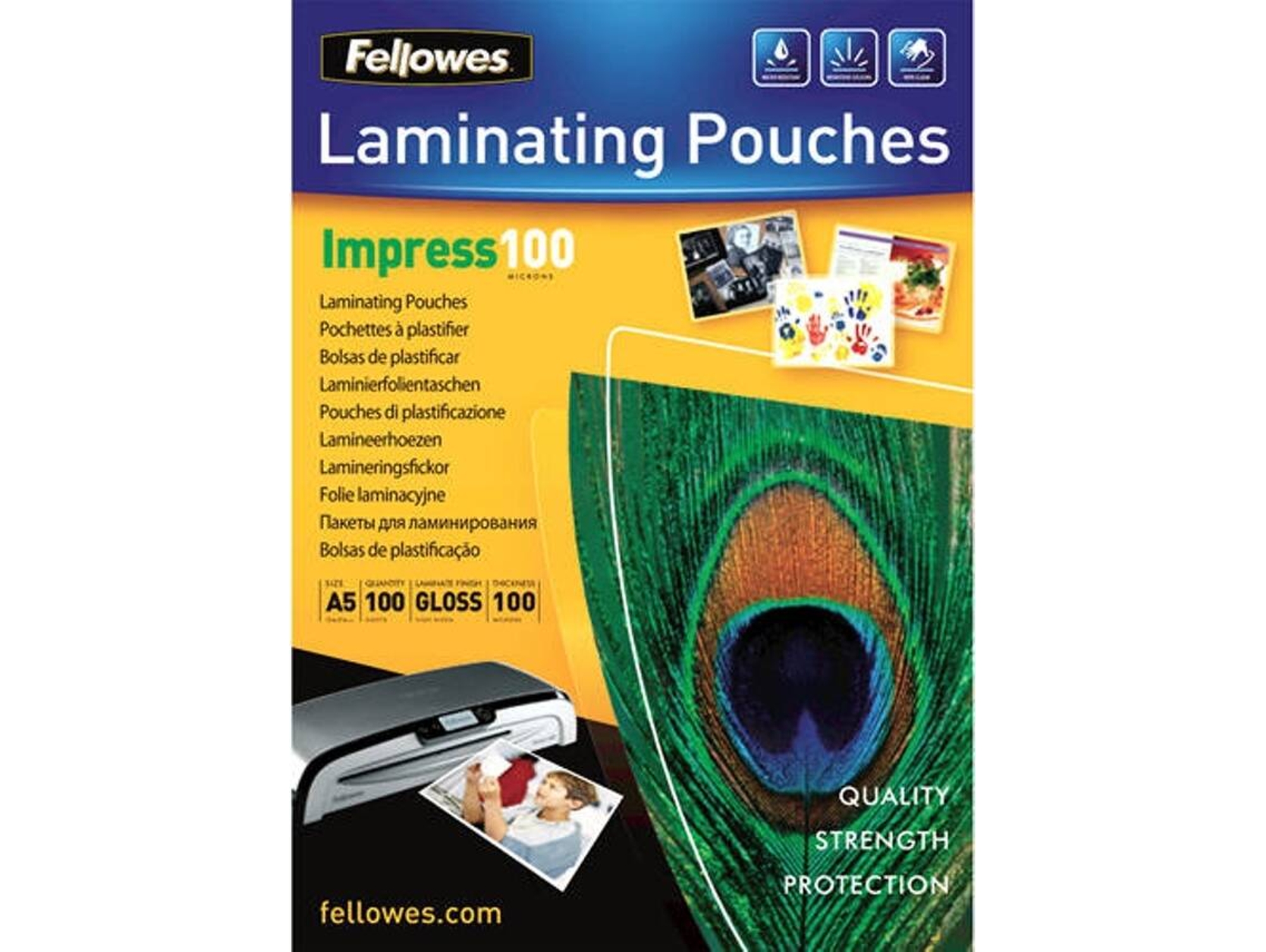 Fundas de Plastificar FELLOWES Formato A5 Transparente (100 un - A5)