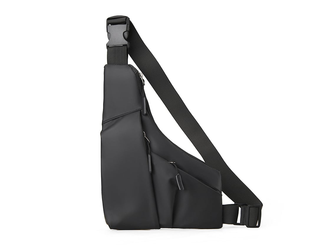 Bolso bandolera portátil para hombre (negro), ideal para viajes y desplazamientos diarios.