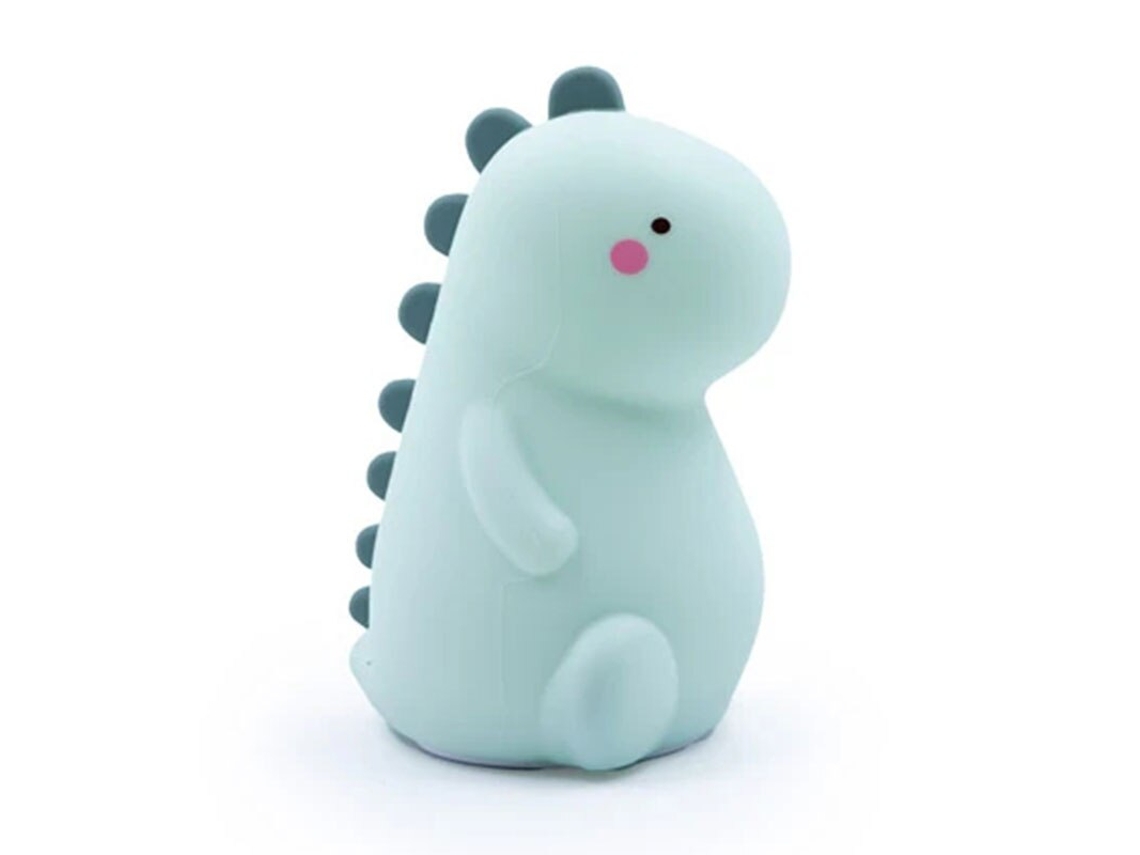 Dinosaurio de dibujos animados Lámpara Lámpara Lámpara de lectura de la cama de silicona Toque para cambiar el color de la luz USB recargable A1 | Lámparas de mesa LED SLD