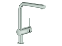 Mezclador monomando de fregadero GROHE Minta, DN 15, 30274, desagüe en L, spray de doble enjuague
