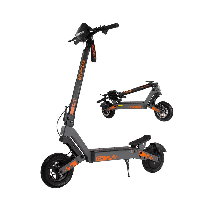 Patinete eléctrico plegable Kukirin G2, motor de 800 W, batería de 48 V y 15,6 Ah, velocidad máxima de 45 km/h, neumáticos 10, frenos de disco delanteros y traseros.