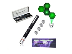 Caneta Laser para Apontar com 5 Ponteiras Removíveis SKYHE GLP PRETO