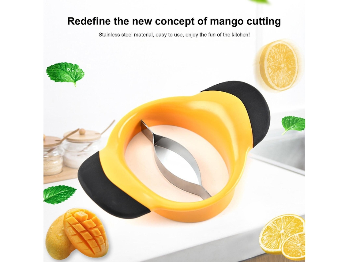 Cortador y pelador de frutas multifuncional para la cocina familiar.