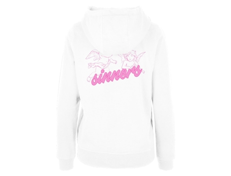 Sweatshirt para Mujer MISTER TEE (XL - Poliéster - Blanco)