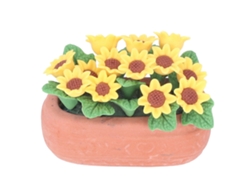 2026-planta De Girasol En Miniatura Para Casa De Muñecas 1:12, Maceta Artificial Decorativa Para Jardín Pequeño