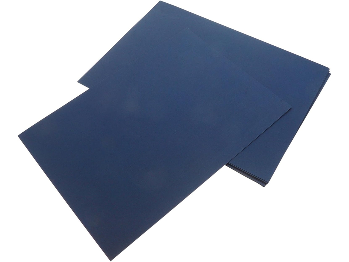 Cubiertas Para Carpetas Tamaño A4, 10 Hojas, Cartulina Sin Perforar De 200 G/m², Azul Oscuro, Para Álbumes.