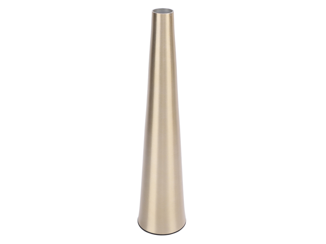 Baok - Pequeño jarrón decorativo de aluminio de estilo nórdico con cuello estrecho, ideal para colocar sobre un mueble de televisión o una mesa de comedor, con acabado dorado.