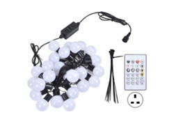 Guirnalda de luces 2026 G40 con 25 bombillas LED RGB, 5 m, para fiestas, bodas y decoración, enchufe británico 100-240V