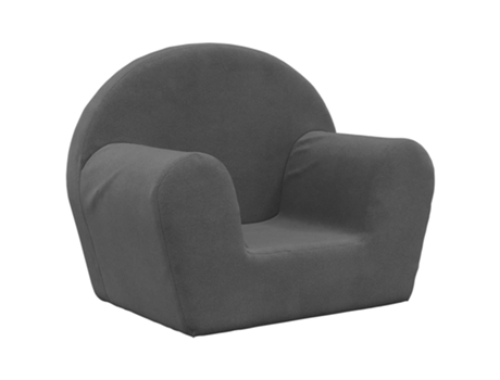 Sofá para niños felpa suave VIDAXL gris antracita