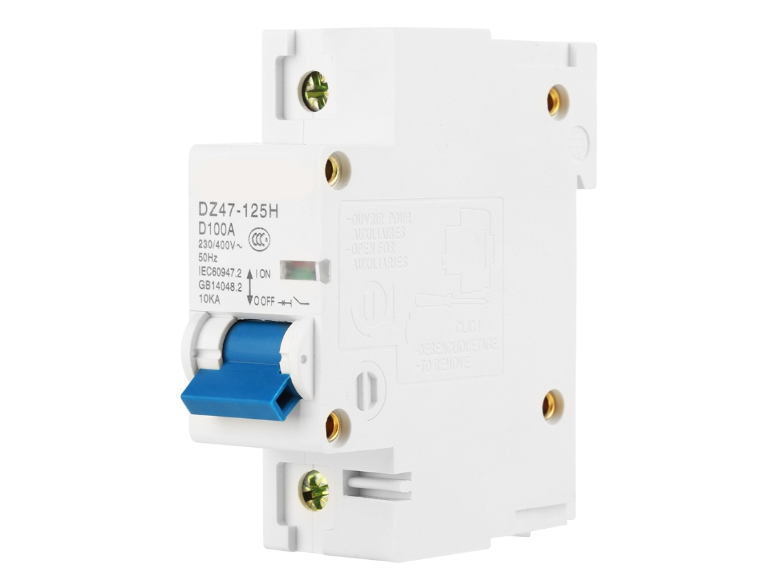 Disyuntor Miniatura Monofásico De 100 A Y 220 V Para Sistema De Distribución De Iluminación.