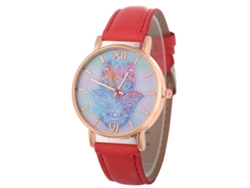 Reloj De Cuarzo Elegante Y Casual Unisex Para Parejas Regalo Color Rojo Brillante