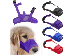 2026-descuento Mejor Mascara Ajustable Perro Malla Respirable Evita Ladrido Mordisco Talla S-xxl Negro Rosa Azul Plata Rojo Morado